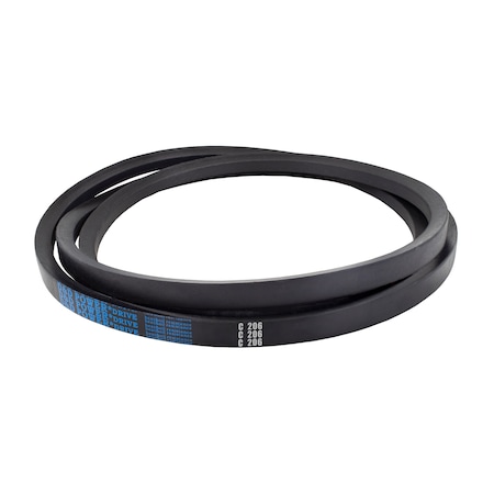 D&D C206 Classical V-Belt, 210 in Outside Length, 7/8 in Top Width, 17/32 in Thickness, 1 Ribs C206